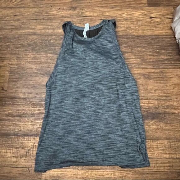 Women's LULULEMON Work The Circuit Tank Heathered Black/Black size 6 - Picture 9 of 9